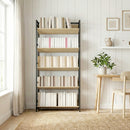 HOMCOM Bookcase Anti-Slip Design 5-Tier Oak
