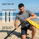 SPORTNOW Portable Volleyball Net Set with Adjustable Height Steel Poles
