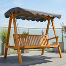 Outsunny 3 Seater Garden Swing Seat with Canopy, Outdoor Hammock Bench