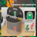 PawHut Fish Tank, 3L Nano Aquarium Starter Kit with Filter System, LED Light