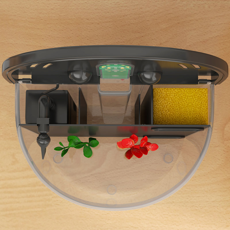 PawHut Fish Tank, 3L Nano Aquarium Starter Kit with Filter System, LED Light