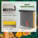 PawHut Fish Tank, 3L Nano Aquarium Starter Kit with Filter System, LED Light