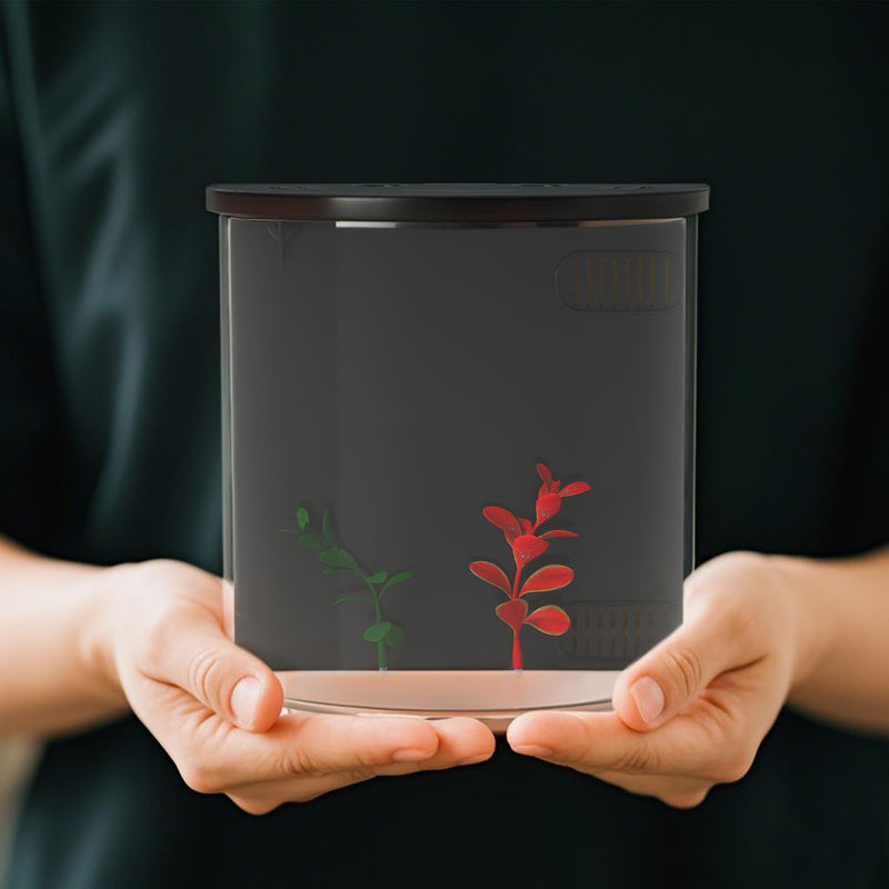 PawHut Fish Tank, 3L Nano Aquarium Starter Kit with Filter System, LED Light