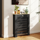 HOMCOM Radiator Cover With Drawer, Horizontal Slat Black