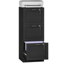 HOMCOM 3-Drawer File Cabinet, Lockable Filing Cabinet for A4 Letter, Black