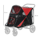 PawHut Dog Stroller Rain Cover, Cover For Dog Pram Buggy For, Large, Medium Dogs