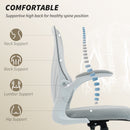 HOMCOM Mesh Office Chair, Computer Chair with Foldable Backrest, Grey