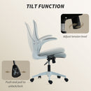 HOMCOM Mesh Office Chair, Computer Chair with Foldable Backrest, Grey