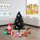 HOMCOM 4FT Green Fibre Optic Artificial Christmas Tree