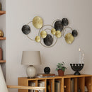 HOMCOM Hanging Wall Sculpture with Modern Lotus-Leaf Design, Metal Wall Art