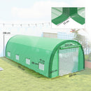 Outsunny Walk-in Tunnel Greenhouse, Upgraded Structure, Mesh Door & Windows