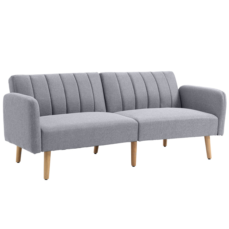 HOMCOM 2 Seater Sofa Bed w/ Adjustable Backrest for Living Room, Guest Room