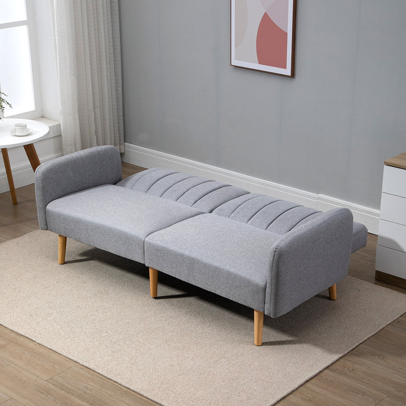 HOMCOM 2 Seater Sofa Bed w/ Adjustable Backrest for Living Room, Guest Room