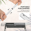 Outsunny Charcoal BBQ Grill with Griddle Plate, Black