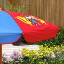 Outsunny Kids Bistro Table and Chair Set w/ Cowboy Theme, Adjustable Parasol