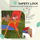 Outsunny Kids Bistro Table and Chair Set w/ Cowboy Theme, Adjustable Parasol