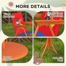 Outsunny Kids Bistro Table and Chair Set w/ Cowboy Theme, Adjustable Parasol