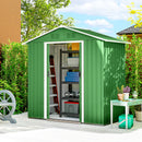 Outsunny 6.5x3.5ft Metal Garden Shed for Garden, Green