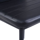 Livingandhome Set of 2 Modern Faux Leather Armless High Back Dining Chairs