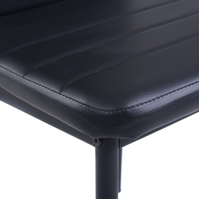 Livingandhome Set of 2 Modern Faux Leather Armless High Back Dining Chairs