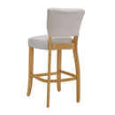 Livingandhome Set of 2 Linen Bar Stool Bar Height for Kitchen Island Cafe