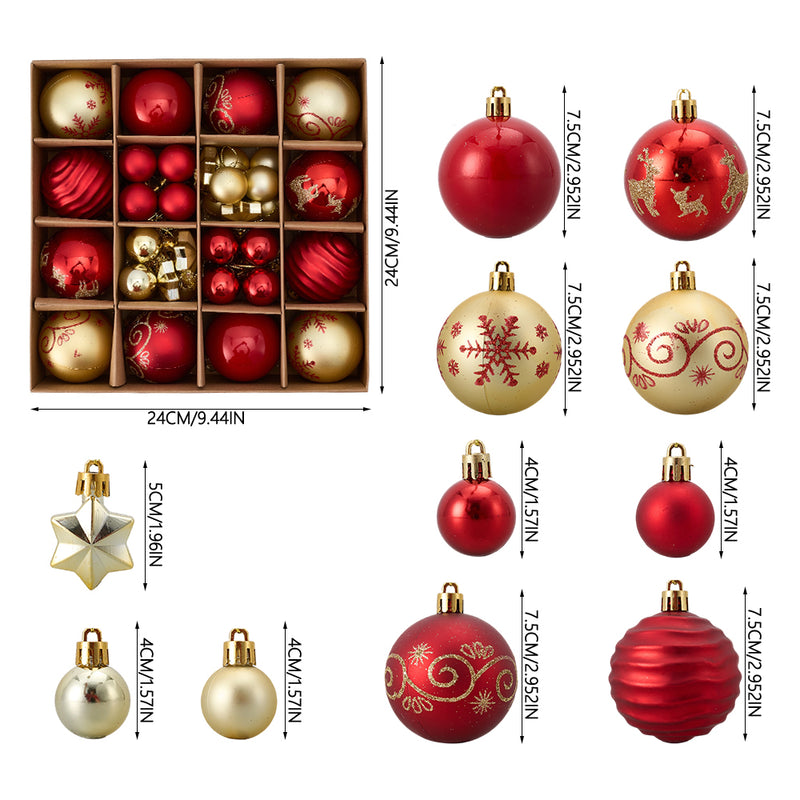 Lifeideas 44-Piece Christmas Ornaments for Tree Decoration