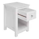 Livingandhome Modern White Side Table with Storage