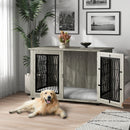 PawHut Dog Crate Furniture, End Table w/ Cushion
