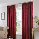 D & D Eastbourne Pencil Pleat Curtains in Burgundy