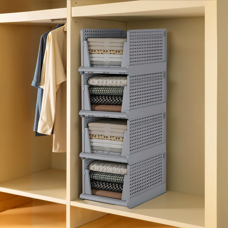 Lifeideas Folding Wardrobe Storage Box Drawer Organizer