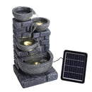 Breeins Rustic Solar Water Fountain with LED Lights