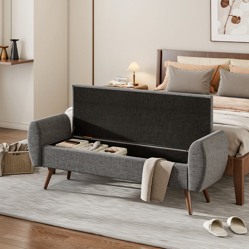 Livingandhome Modern Linen Storage Bench