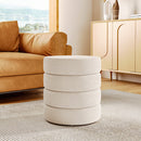 Livingandhome Round Upholstered Ottoman