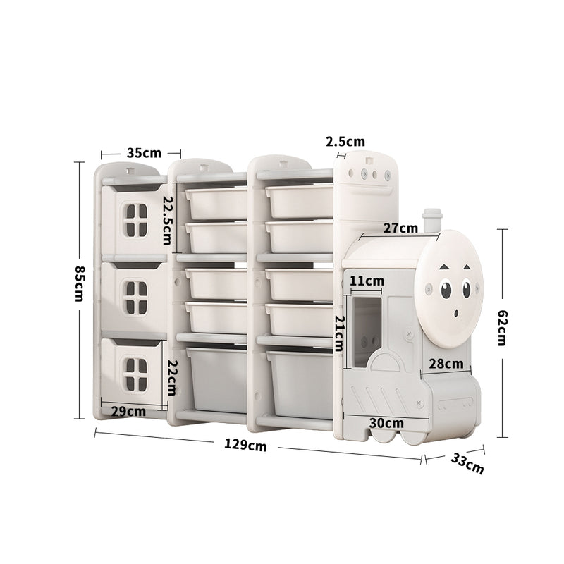 Kidkid Multi-Tier Toy Storage Unit with Pull-Out Drawers