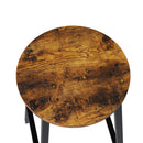 Livingandhome Set of 2 Bar Stools with Footrest