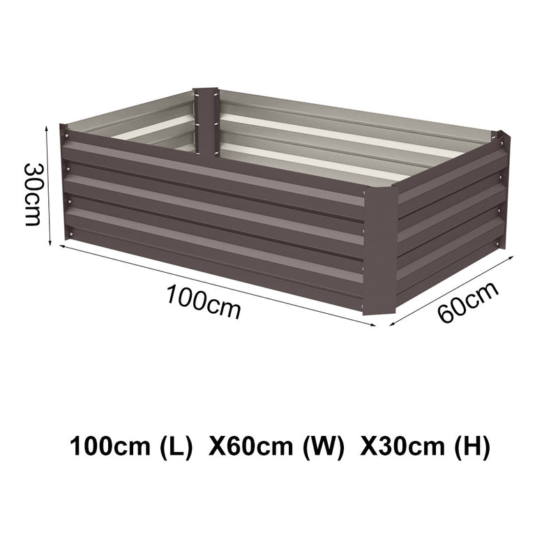 Garden Sanctuary Galvanized Steel Square Raised Garden Bed Planter Box
