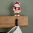 55cm Blue Soft Plush Hanging Christmas Stocking With Faux Fur Trim And Pom Poms