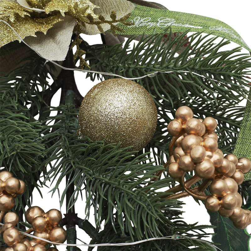 Lifeideas Christmas Swag LED Lights Holiday Decor