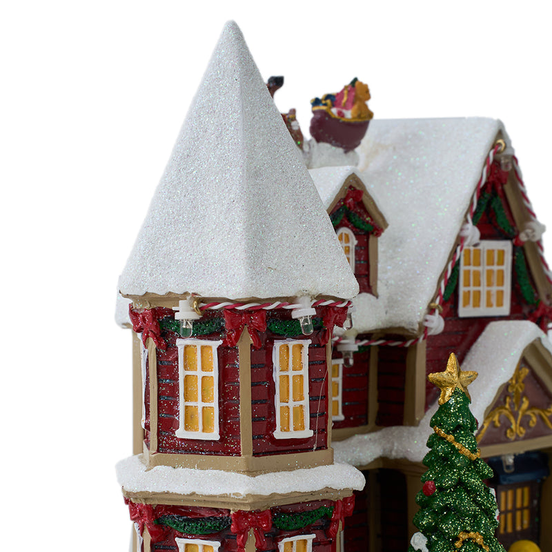 Lifeideas Christmas House Music Box Ornaments