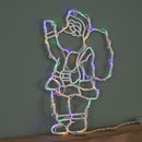 44cm Battery Powered Light up Hanging Christmas Santa with Multi-Coloured  Multi-Action LEDs