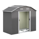 Breeins Large 7.5 x 4 ft Galvanized Steel Acrylic Storage Shed