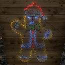1.2m x 90cm Light up FlexiBright Gingerbread Man Decoration with 456 Twinkling Multi-Coloured LEDs