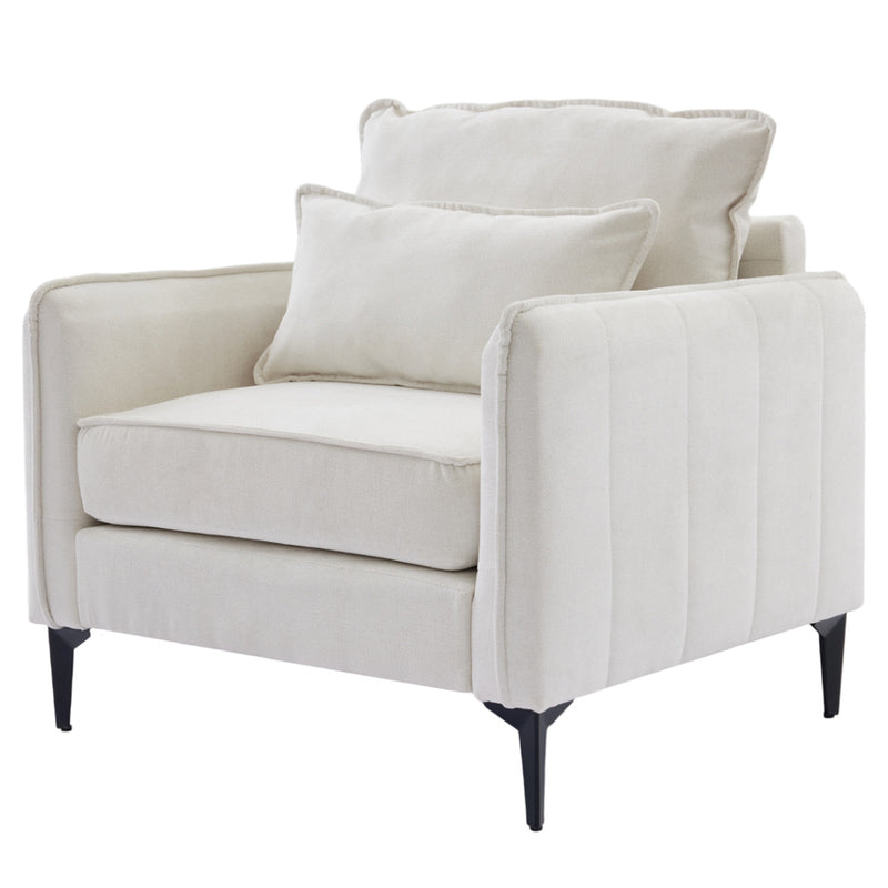 Livingandhome Comfortable Linen Sofa Armchair