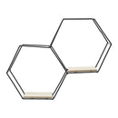 Livingandhome Modern Hexagon Wall Shelf with Iron Frame