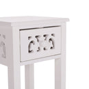 Cottonfy UK Wooden Plant Stand with Drawer