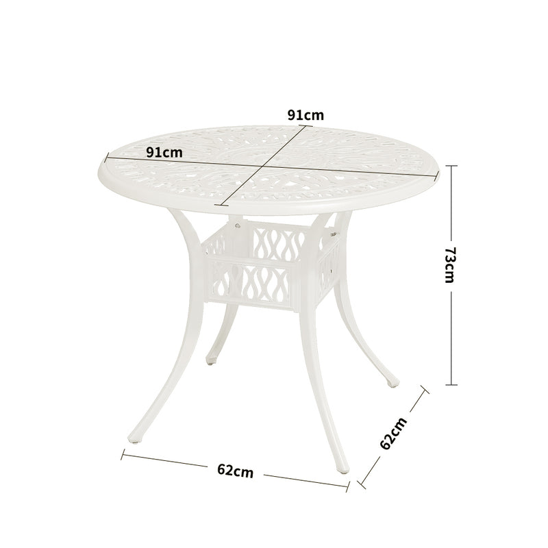 Breeins Vintage Cast Aluminum Garden Table