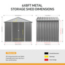 4*6FT/6*8FT/10*8FT/10*12FT Metal Garden Storage Shed With Lockable Door