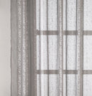 Pair of Pandora Grey Glittery Metallic Print Panel with Rod Pocket Header