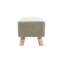 Livingandhome Tofu-style Footstool with Solid Pine Legs