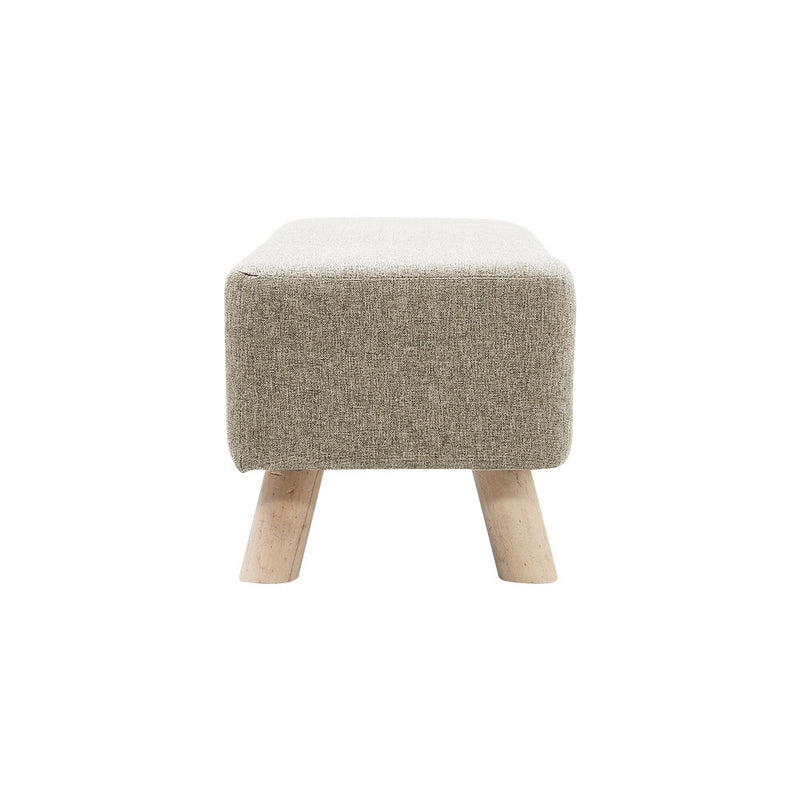 Livingandhome Tofu-style Footstool with Solid Pine Legs